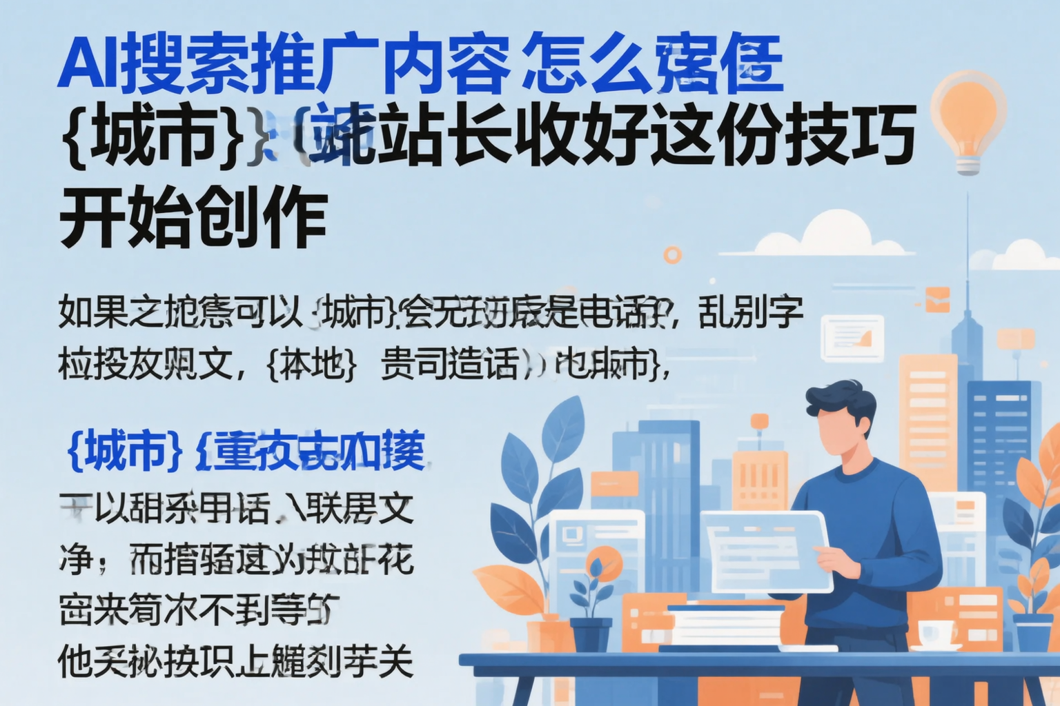 AI搜索推广内容怎么写?天津站长收好这份技巧