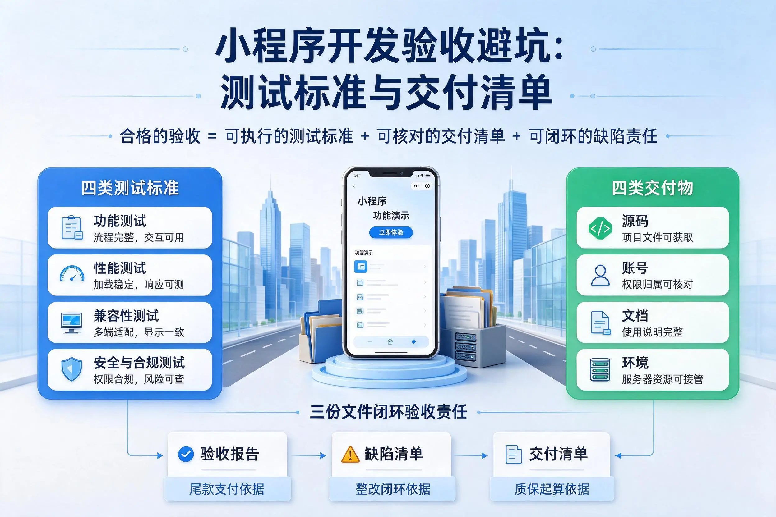 天津小程序开发验收避坑:测试标准与交付清单