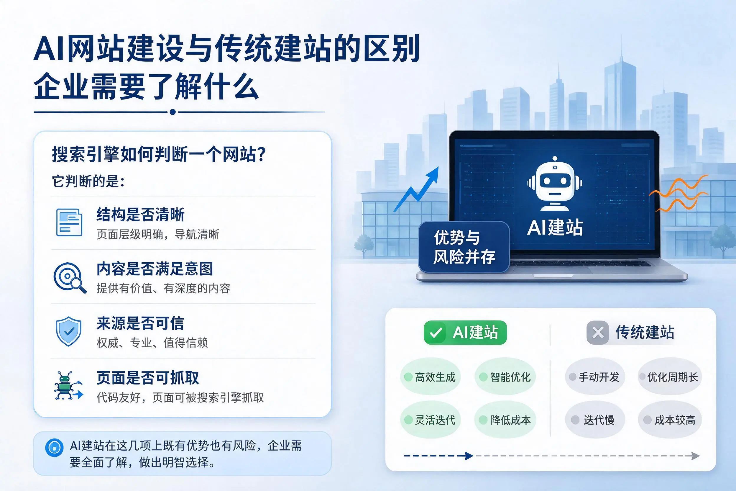 AI网站建设与传统建站的区别,天津企业需要了解什么