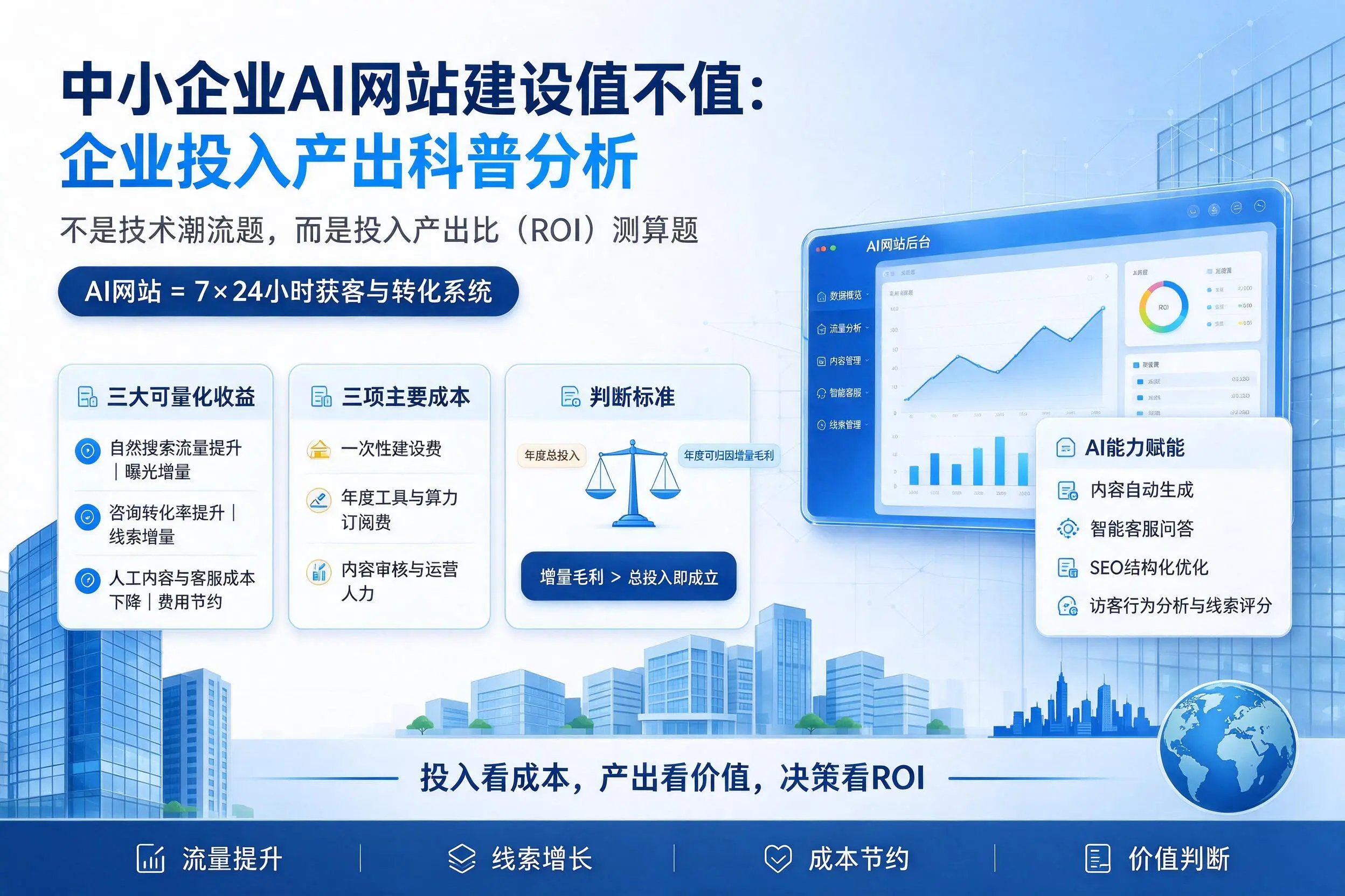 中小企业AI网站建设值不值:天津企业投入产出科普分析