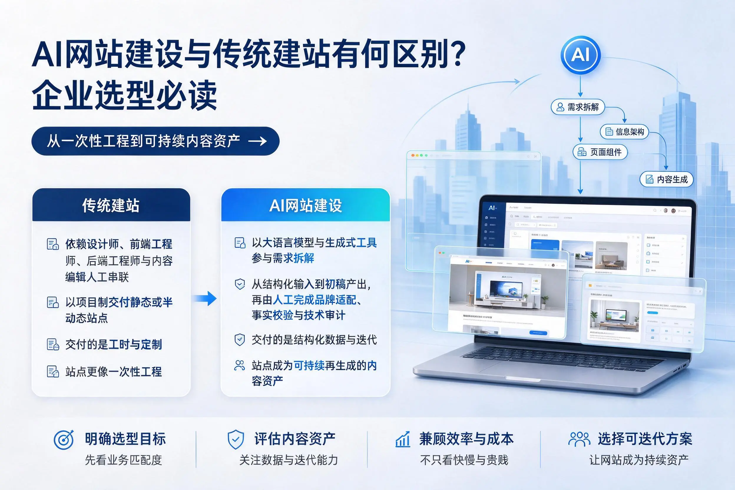 AI网站建设与传统建站有何区别?天津企业选型必读