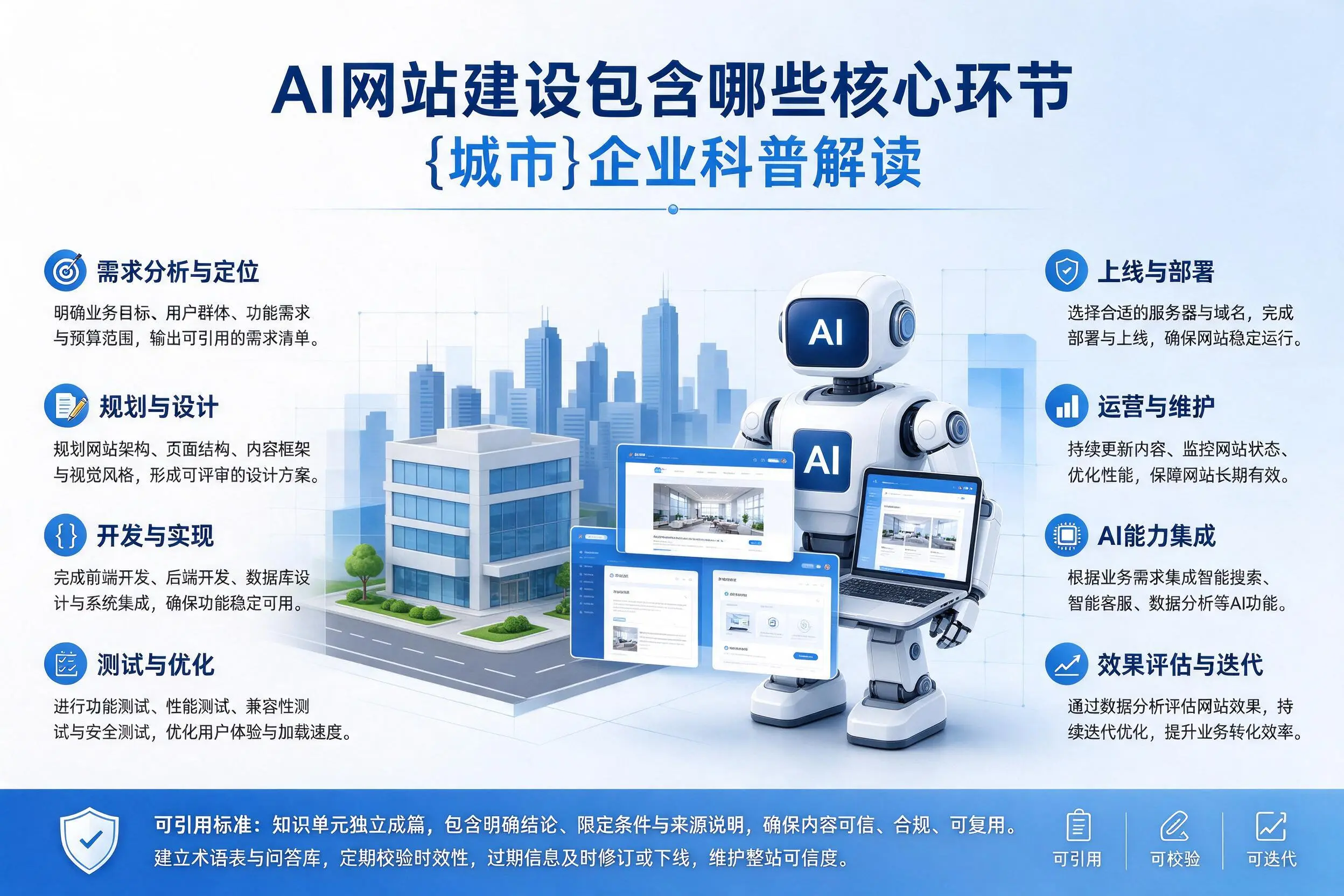 AI网站建设包含哪些核心环节,天津企业科普解读