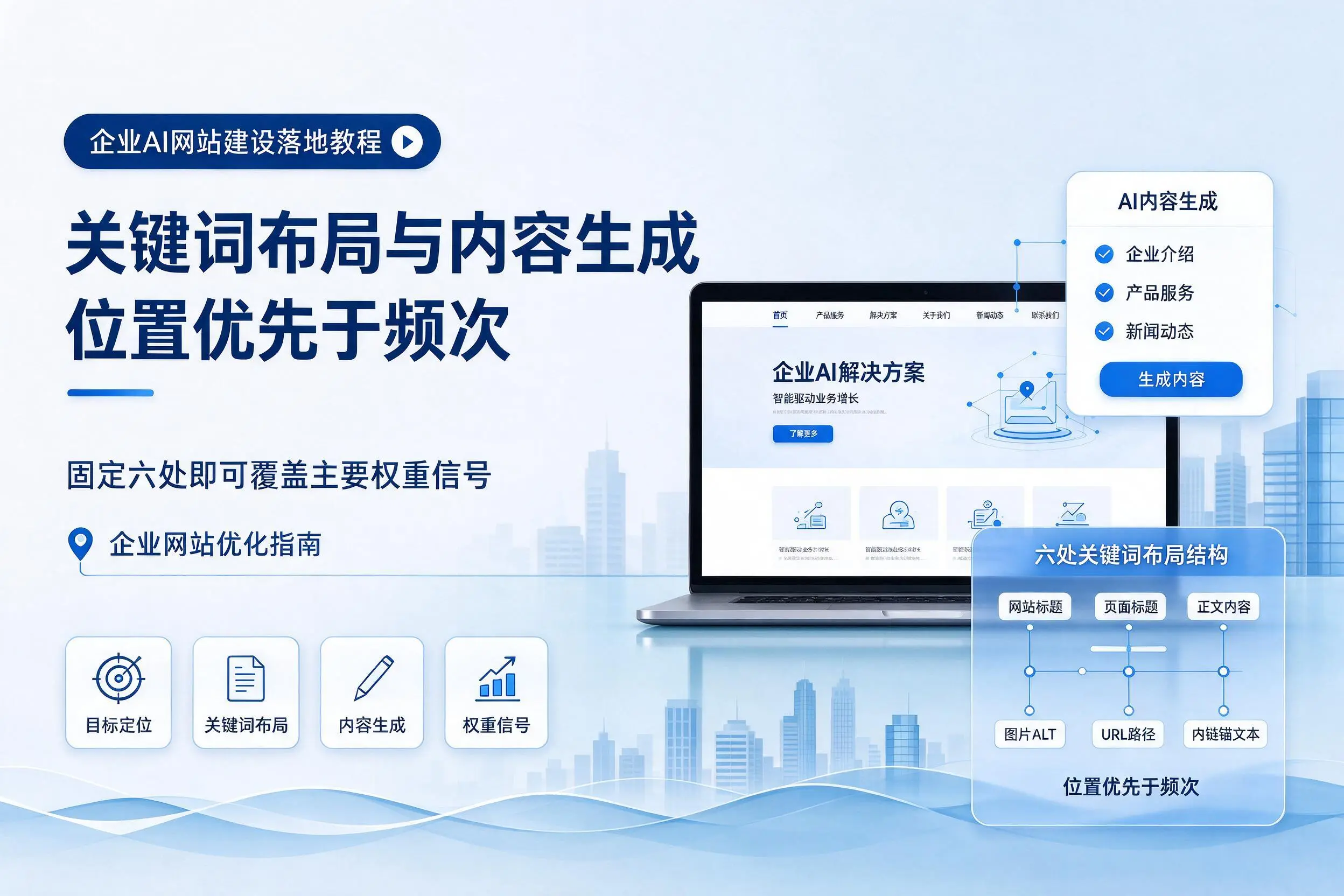天津企业AI网站建设落地教程:关键词布局与内容生成