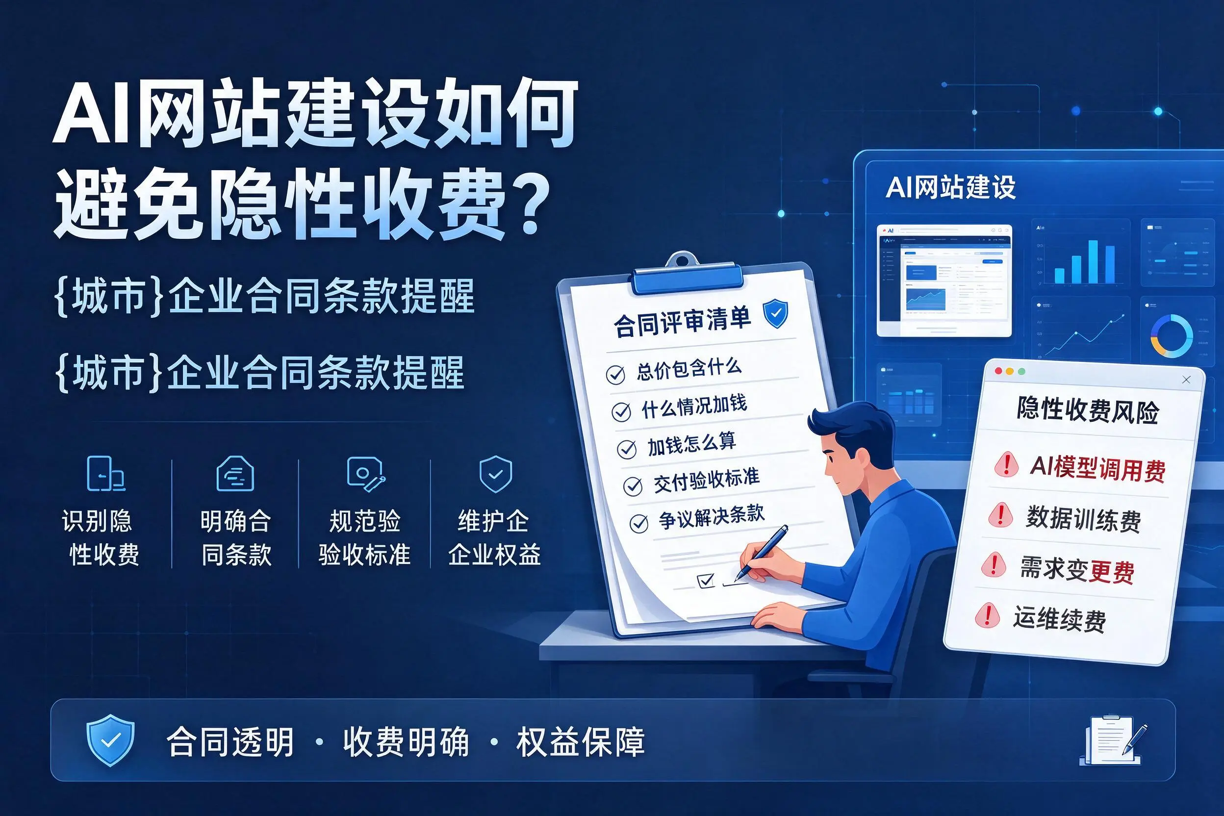 AI网站建设如何避免隐性收费？天津企业合同条款提醒
